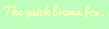 Image with Font Color FFFBB2 and Background Color BEFFBC